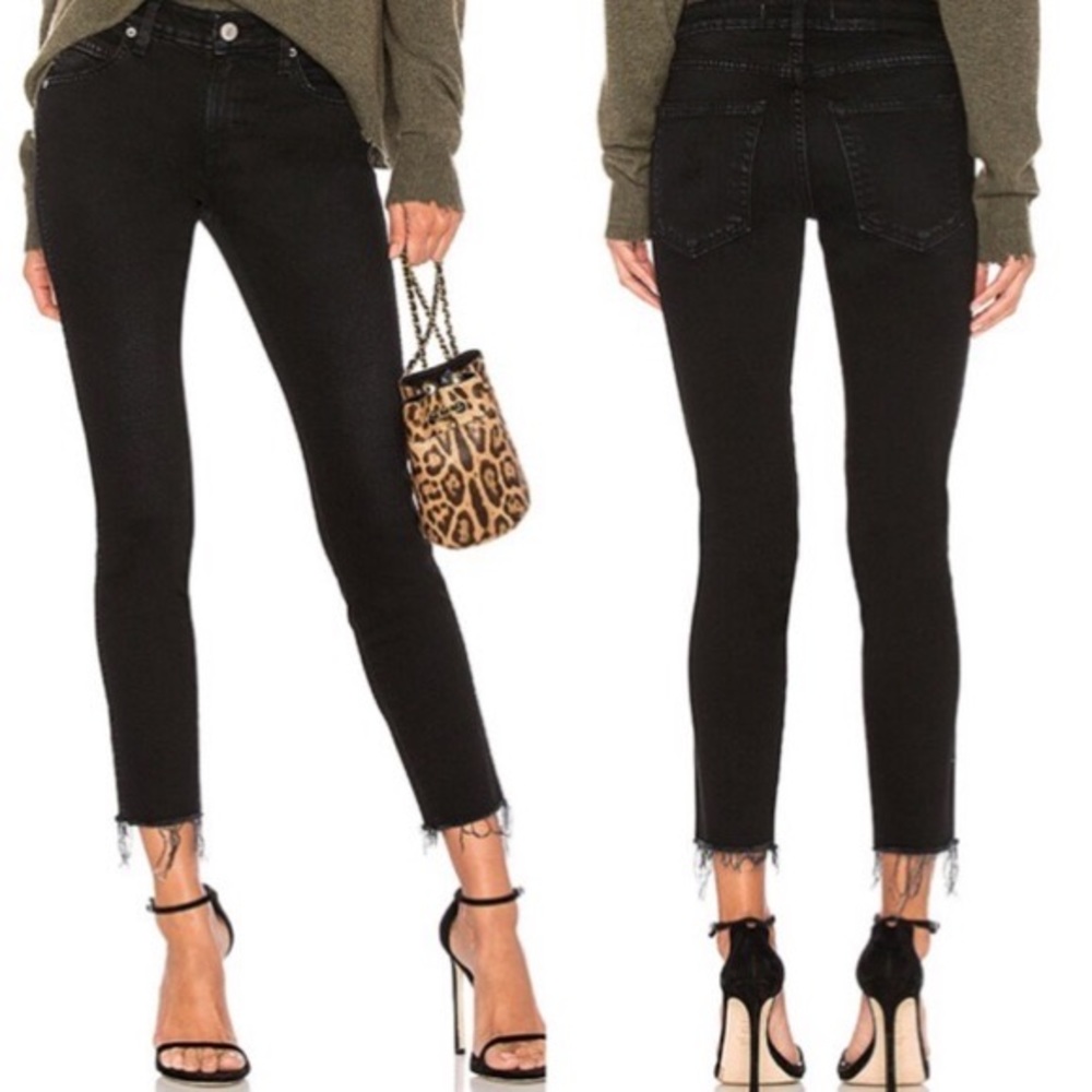 AMO Black Magic Stix Crop Skinny Jeans Size 24